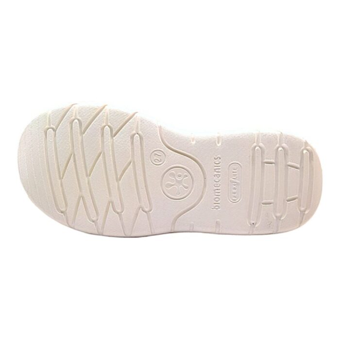 Sandalo bimba bianco con stellina argento – Biomecanics