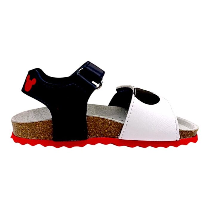 Sandalo bimbo primi passi mickey mouse navy-optic white con doppio strappo - Geox