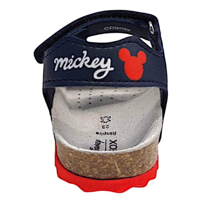 Sandalo bimbo primi passi mickey mouse navy-optic white con doppio strappo - Geox