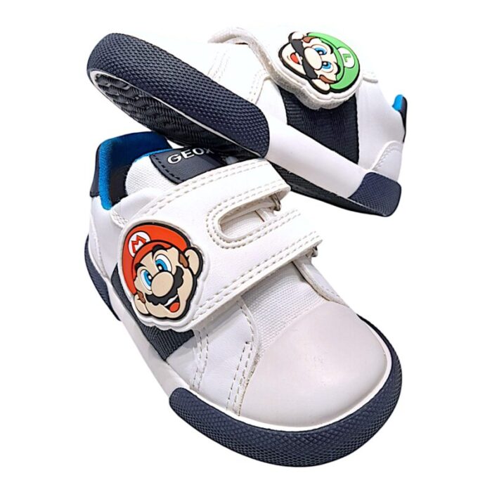 Sandalo bimbo primi passi super Mario white-navy con strappo - Geox