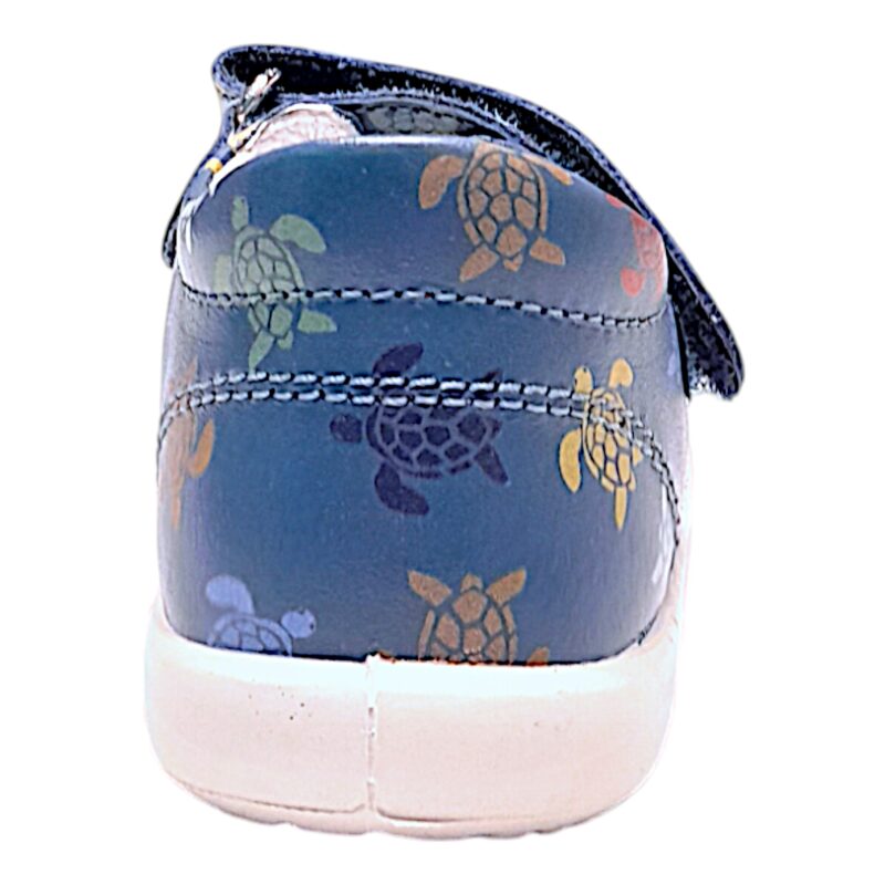 Sandalo blu per bambino con tartarughe colorate e strappi - Falcotto