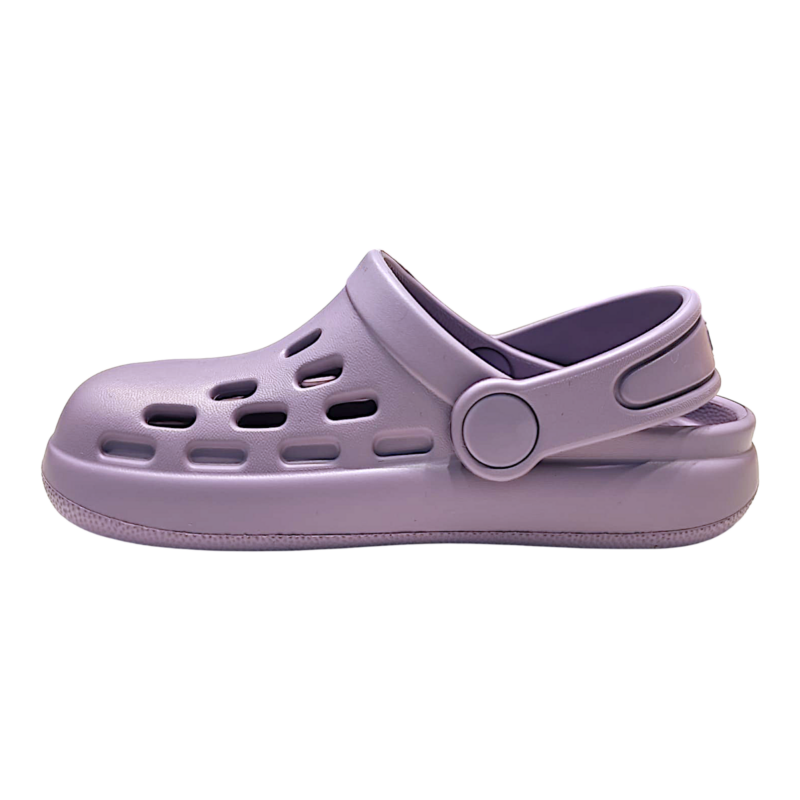 Sandalo crocs per bambina in gomma lilla con cinturino al tallone - Igor 3 Sandalo crocs per bambina in gomma lilla con cinturino tallone - Igor