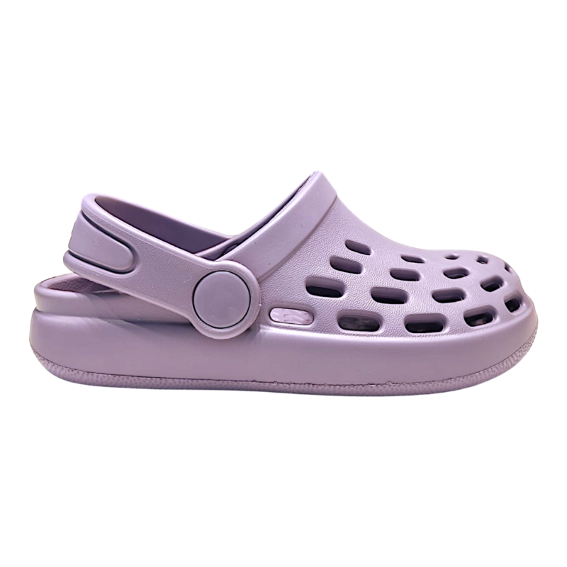 Sandalo crocs per bambina in gomma lilla con cinturino al tallone - Igor 2 Sandalo crocs per bambina in gomma lilla con cinturino tallone - Igor