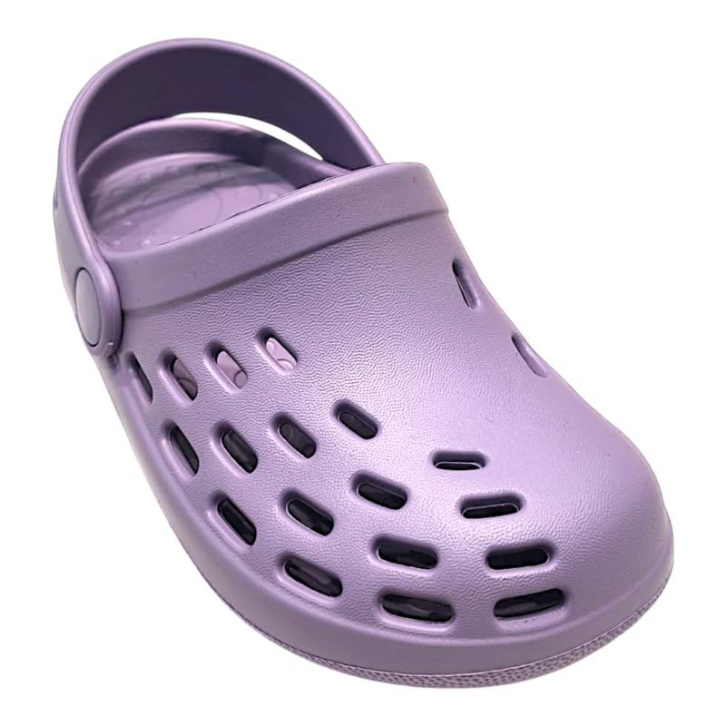 Sandalo crocs per bambina in gomma lilla con cinturino al tallone - Igor 1 Sandalo crocs per bambina in gomma lilla con cinturino tallone - Igor