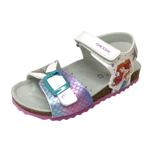 Sandalo disney bimba con strappo ariel viola-multicolor - Geox