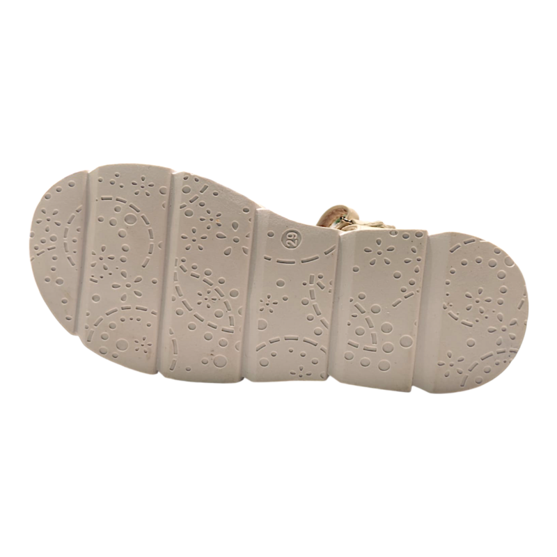 Sandalo Sandra per bambina bianco con fasce frontali incrociate e brillantini glitter argento – Lelli Kelly 5 Sandalo elegante per bambina Sandra bianco con fasce frontali incrociate e brillantini glitter argento – Lelli Kelly