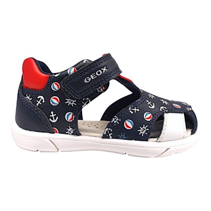 Sandalo granchietto bimbo navy-red con strappo - Geox