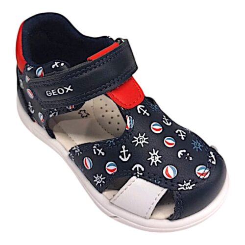 Sandalo granchietto bimbo navy-red con strappo - Geox