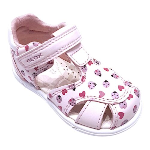 Sandalo granchietto primi passi bimba pink-white con strappo - Geox