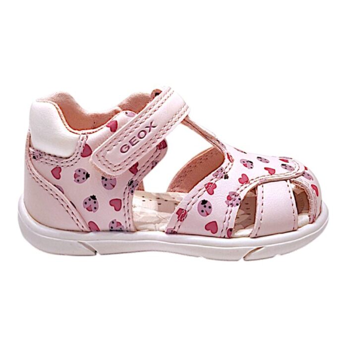 Sandalo granchietto primi passi bimba pink-white con strappo - Geox