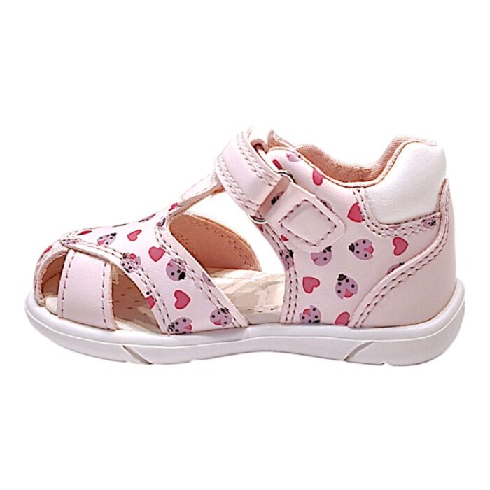 Sandalo granchietto primi passi bimba pink-white con strappo - Geox