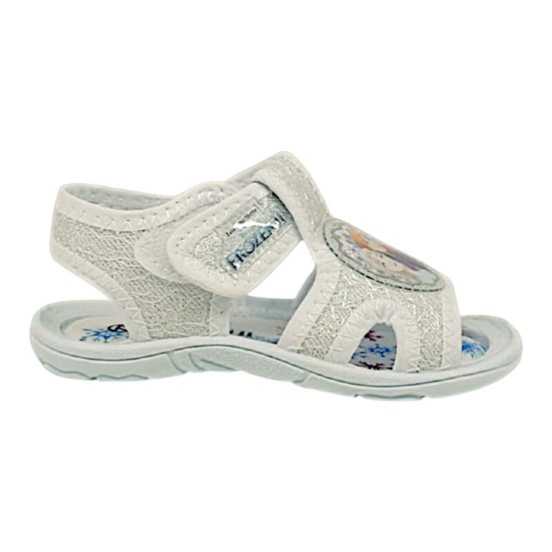 Sandalo per bambina Frozen bianco-silver con strappo – Easy Shoes 2 Sandalo per bambina Frozen bianco-silver con strappo – Easy Shoes