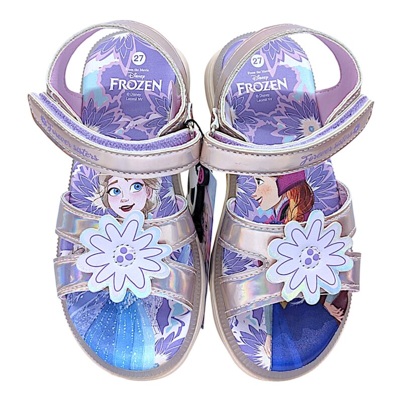 Sandalo per bambina Frozen rosa-lilla cangiante con strappo e luci – FLA Europe 2 Sandalo per bambina Frozen rosa-lilla cangiante con strappo e luci – FLA Europe