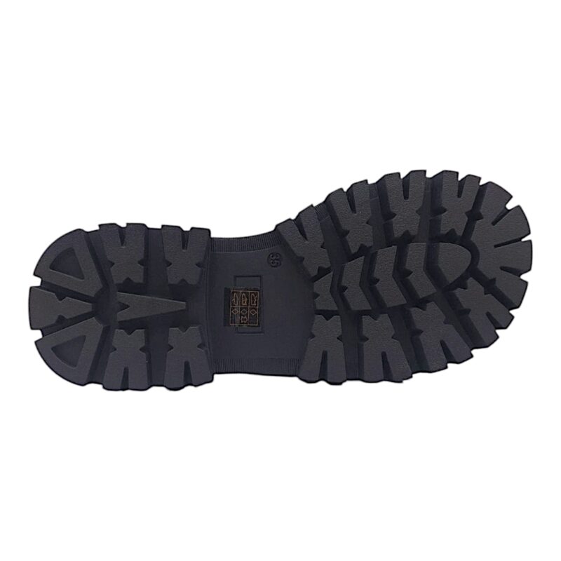 Sandalo per bambina Liverpool nero con borchie e zip (suola spessa)