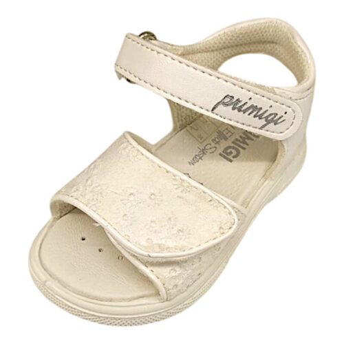 Sandalo per bambina bianco con strappo e dettagli delicati - Primigi