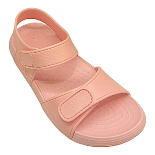 Sandalo per bambina da mare in gomma rosa e doppio strappo - Igor