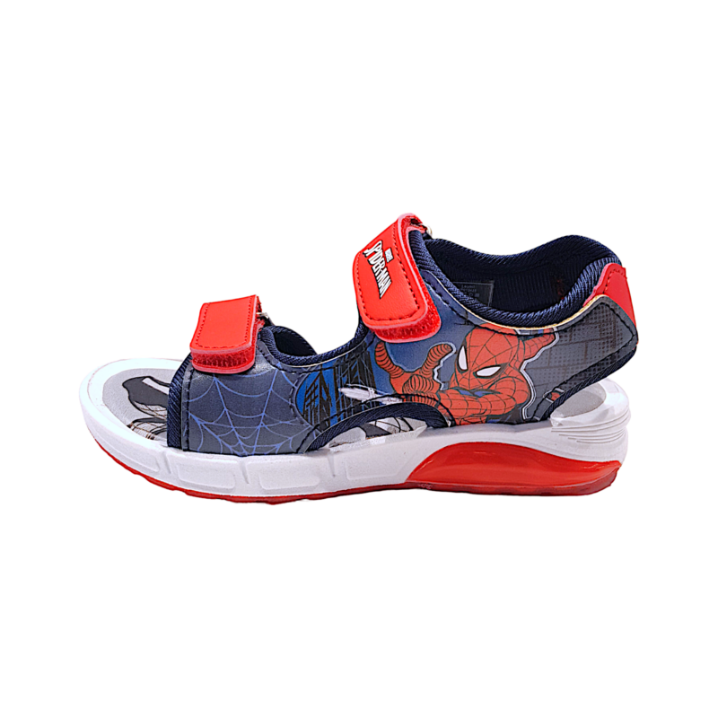 Sandalo per bambino Spider-Man blu-rosso con luci e doppio strappo – FLA Europe 3 Sandalo per bambino Spider-Man blu-rosso con luci e doppio strappo – FLA Europe