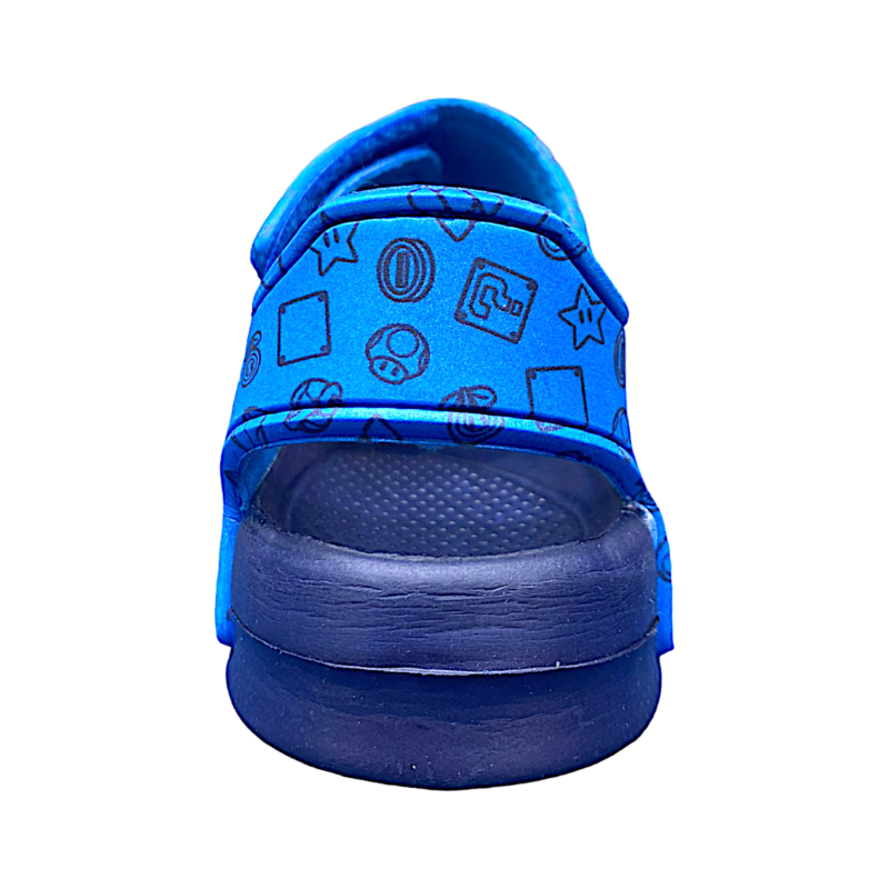 Sandalo in gomma per bambino Super Mario blu-multicolor con strappo – FLA Europe 4 Sandalo per bambino Super Mario blu-multicolor con strappo – FLA Europe