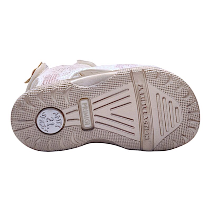 Sandalo primi passi bambina bianco con triplo strappo – Primigi