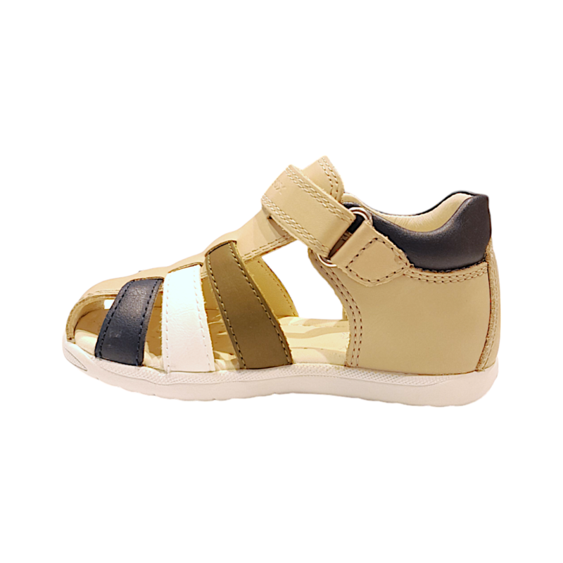Sandalo ragnettprimi passi bambino beige-multicolor con strappo – Geox 3 Sandalo primi passi bambino beige multicolor con strappo – Geox