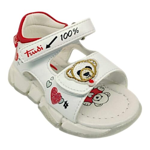 Sandalo primi passi per bambina Trudi bianco con orsetto e doppio strappo – Easy Shoes 18 Sandalo primi passi per bambina Trudi bianco con orsetto e doppio strappo – Easy Shoes