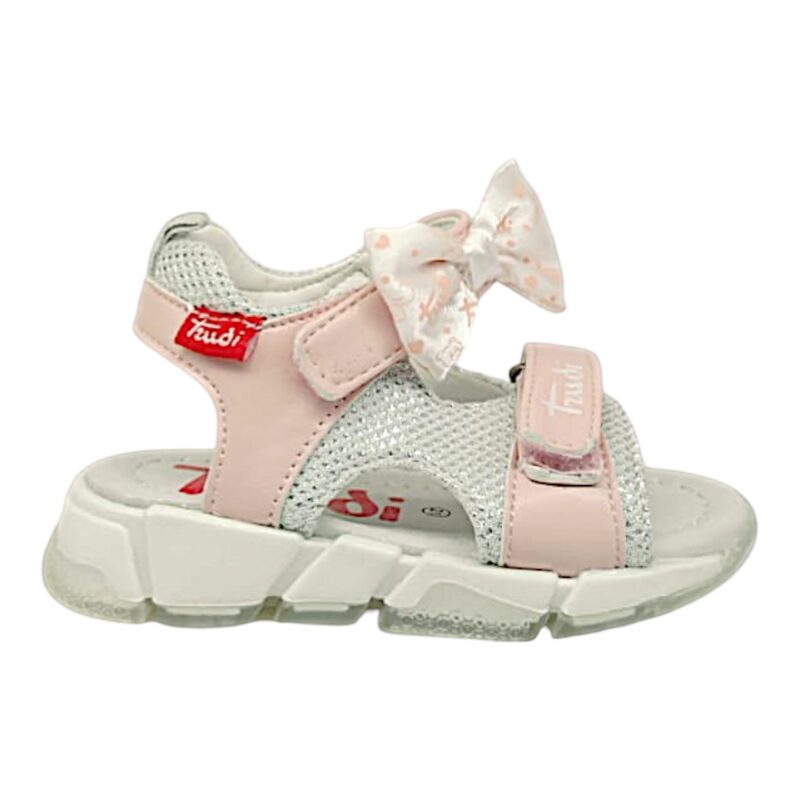Sandalo primi passi per bambina Trudi sport rosa con fiocchetto e doppio strappo – Easy Shoes 2 Sandalo primi passi per bambina Trudi sport rosa con fiocchetto e doppio strappo – Easy Shoes