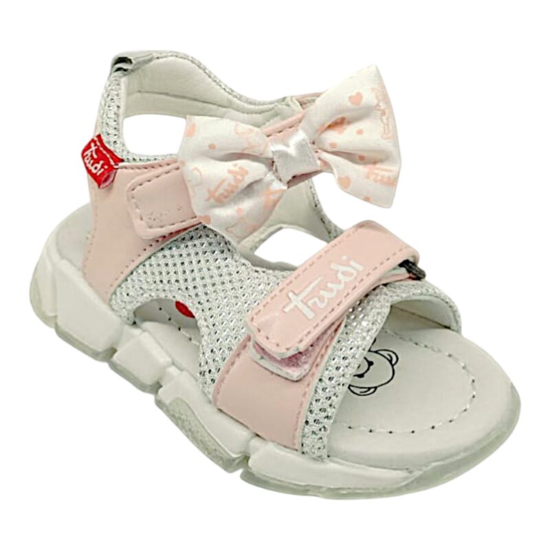 Sandalo primi passi per bambina Trudi sport rosa con fiocchetto e doppio strappo – Easy Shoes 1 Sandalo primi passi per bambina Trudi sport rosa con fiocchetto e doppio strappo – Easy Shoes