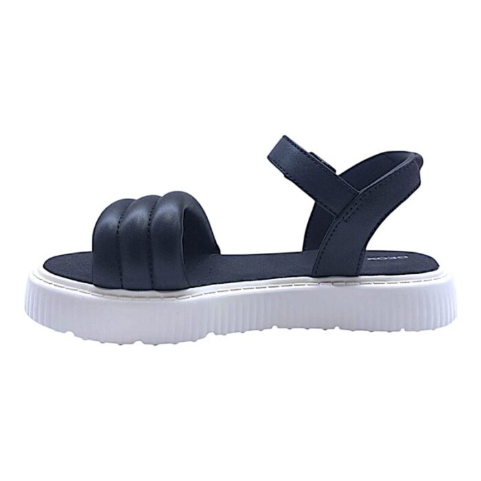 Sandalo ragazza black con strappo fashion glam - Geox