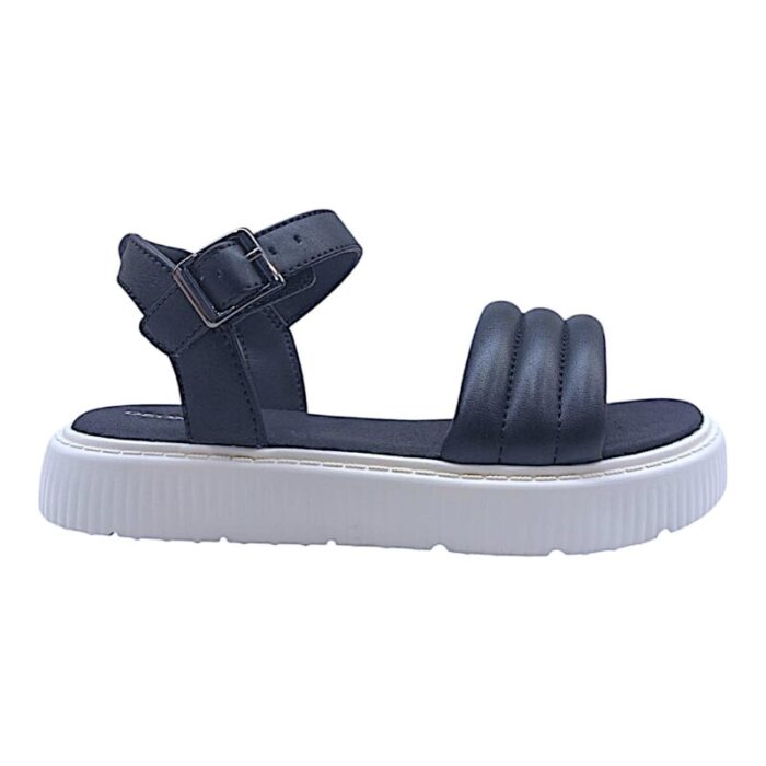 Sandalo ragazza black con strappo fashion glam - Geox