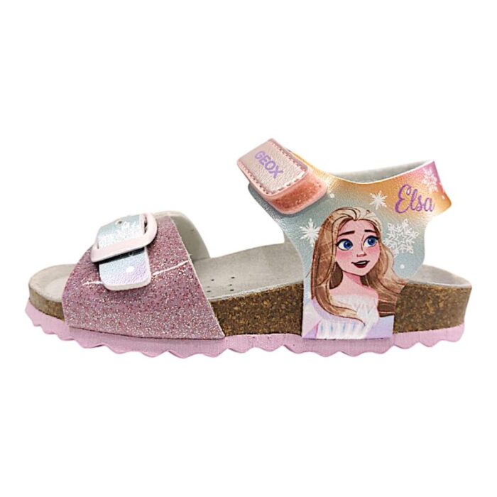 Sandalo ragazza frozen pink glitter con strappo - Geox
