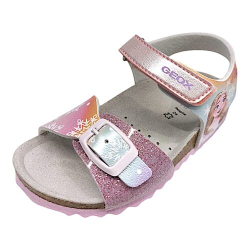 Sandalo ragazza frozen pink glitter con strappo - Geox