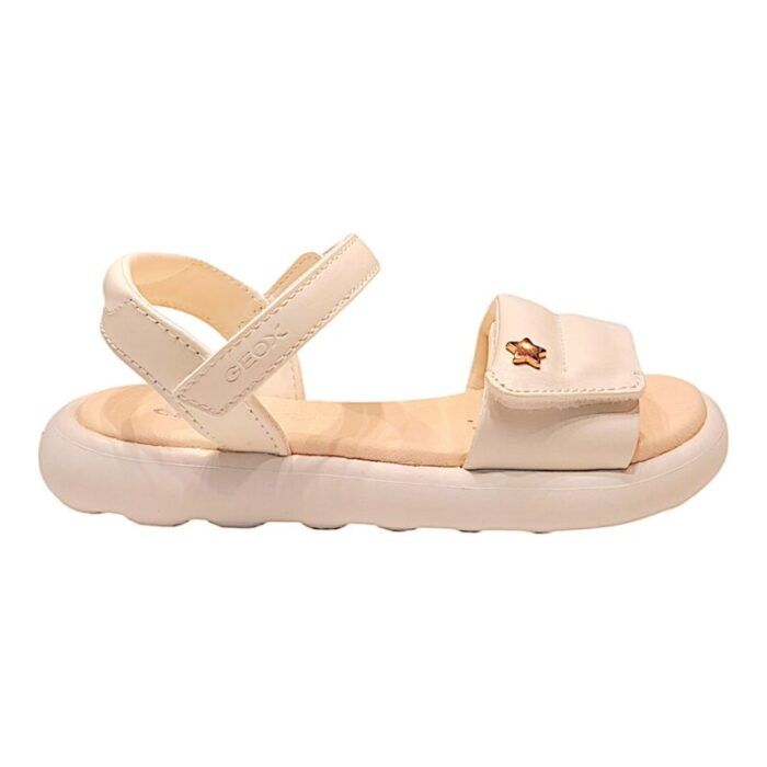 Sandalo ragazza ivory con strappo fashion glam - Geox