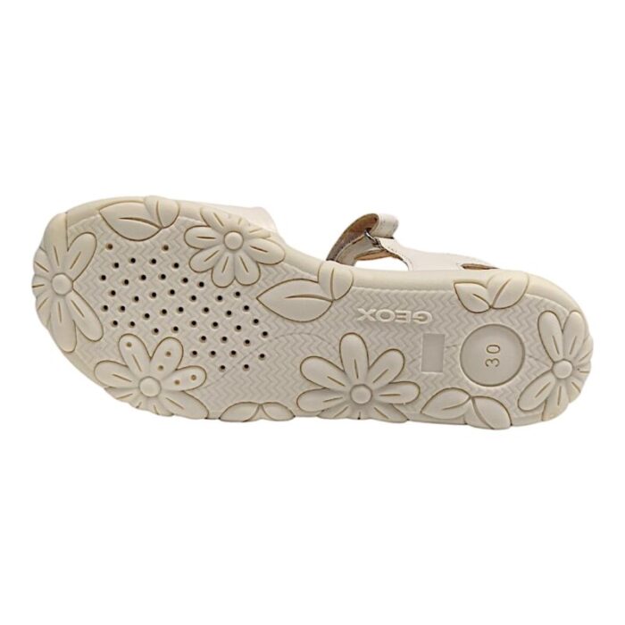 Sandalo ragazza pearly white con doppio strappo - Geox