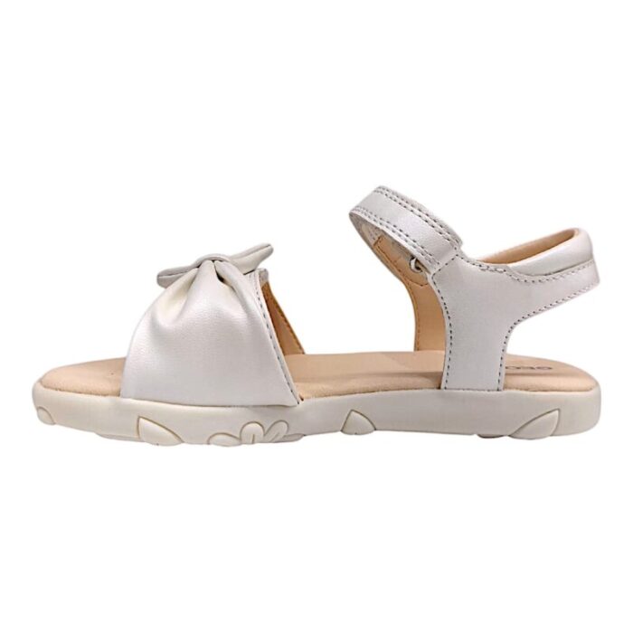 Sandalo ragazza pearly white con doppio strappo - Geox