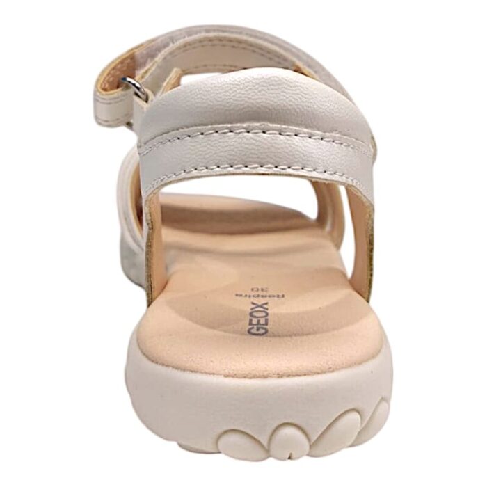 Sandalo ragazza pearly white con doppio strappo - Geox
