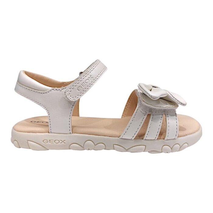 Sandalo ragazza pearly white con doppio strappo - Geox