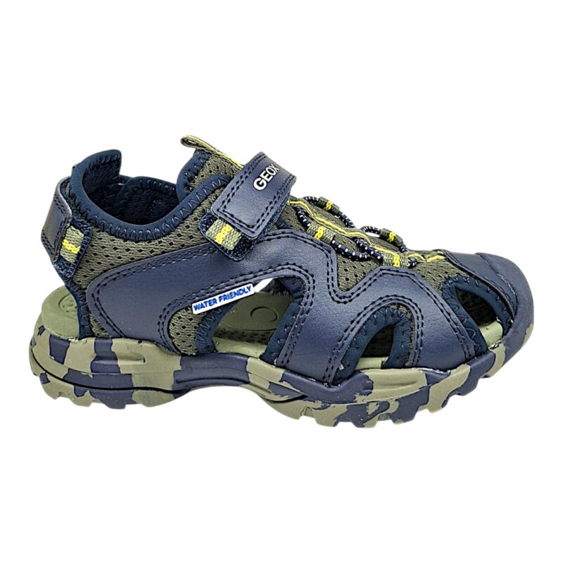 Sandalo ragazzo granchietto navy-military water friendly con strappo - Geox 2 Sandalo ragazzo granchietto navy-military water friendly con strappo - Geox