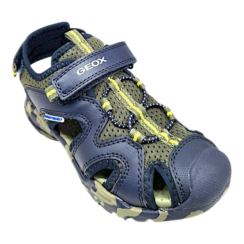 Sandalo ragazzo granchietto navy-military water friendly con strappo - Geox 1 Sandalo ragazzo granchietto navy-military water friendly con strappo - Geox