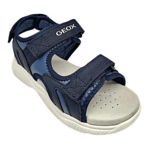 Sandalo ragazzo navy-avio con doppio strappo - Geox