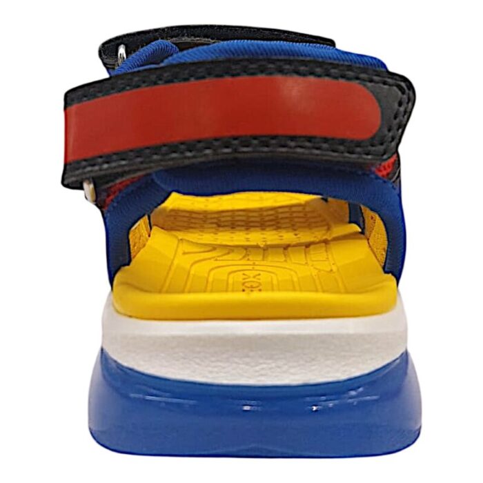 Sandalo ragazzo sportivo super mario royal-red con strappo e luci - Geox
