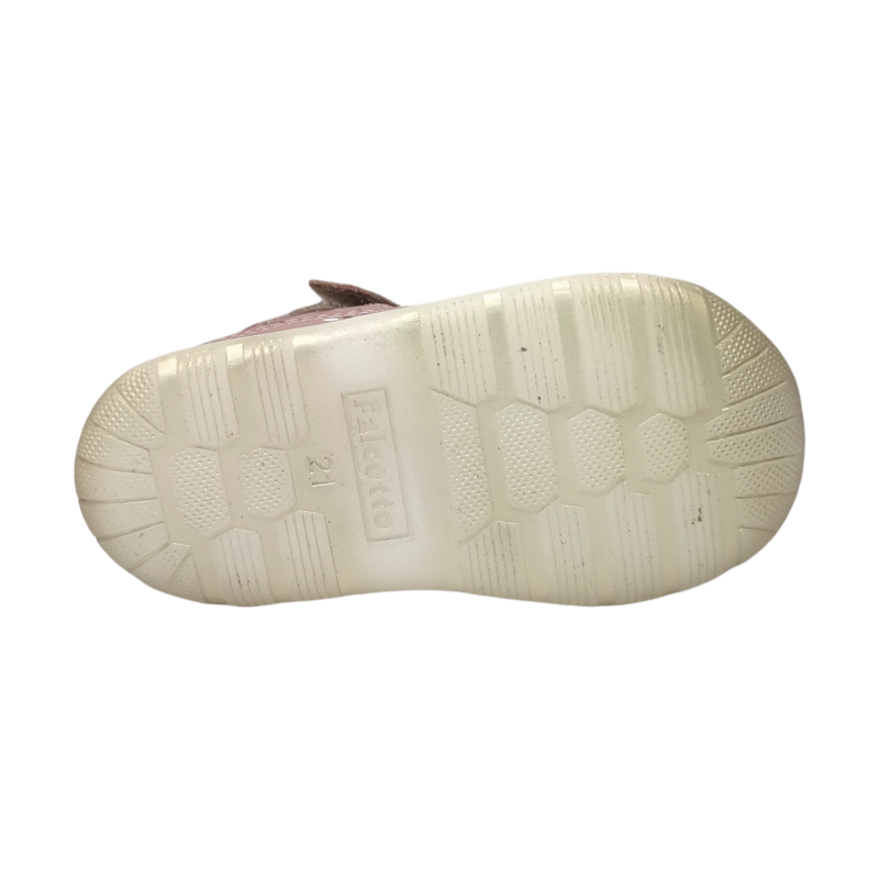 Sandalo per bambina Namib argento con fiori multicolor e doppio strappo – Falcotto 5 Sandalo ragnetto per bambina laguna rosa cipria con rose bianche e rosa scuro con apertura a strappo – Falcotto