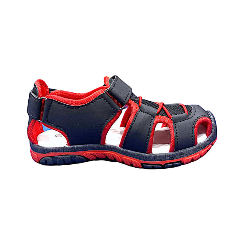 Sandalo ragnetto per bambino Spider-Man nero-rosso con strappo anteriore e posteriore – FLA Europe 2 Sandalo ragnetto per bambino Spider-Man nero-rosso con doppio strappo – FLA Europe