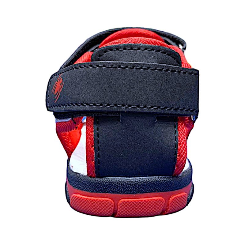 Sandalo ragnetto per bambino Spider-Man nero-rosso con strappo anteriore e posteriore – FLA Europe 4 Sandalo ragnetto per bambino Spider-Man nero-rosso con doppio strappo – FLA Europe
