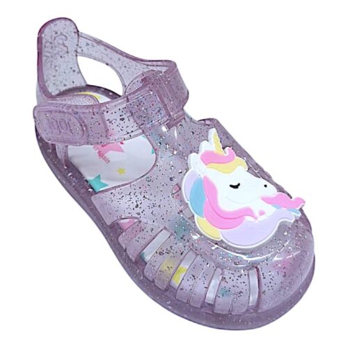 Sandalo ragnetto primi passi bambina in gomma multicolor con unicorno - Igor