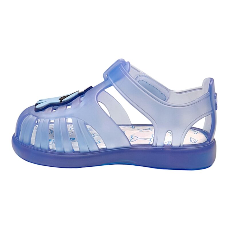 Sandalo ragnetto primi passi bambino in gomma celeste con polipo pirata e strappo - Igor