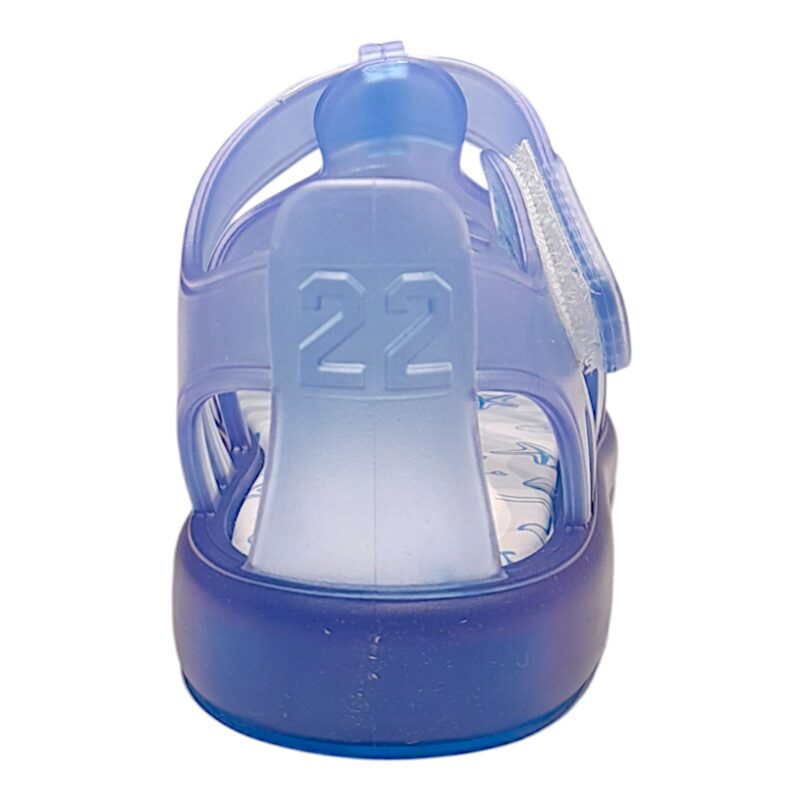 Sandalo ragnetto primi passi bambino in gomma celeste con polipo pirata e strappo - Igor