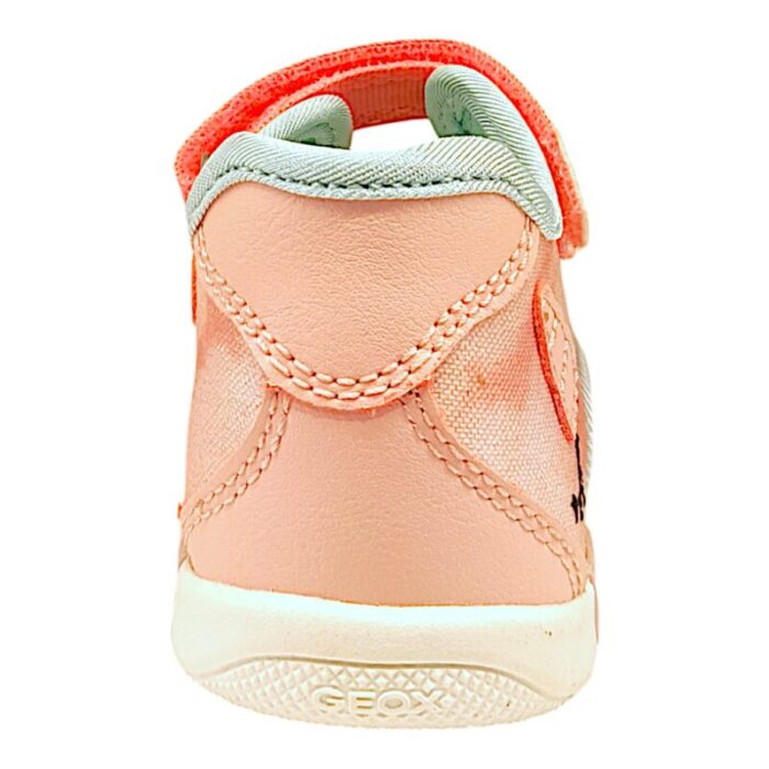 Sandalo sportivo bimba primi passi salmon-white con doppio strappo - Geox