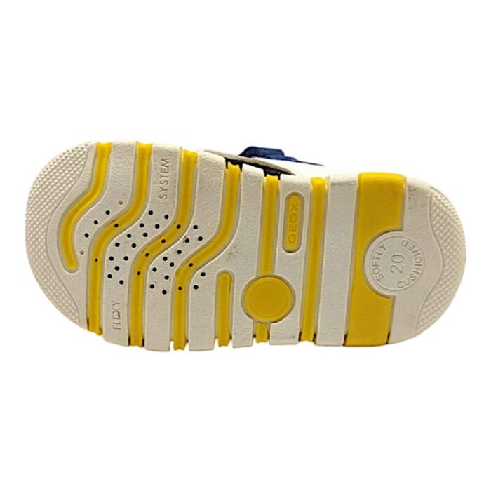 Sandalo sportivo bimbo primi passi white-royal con doppio strappo - Geox