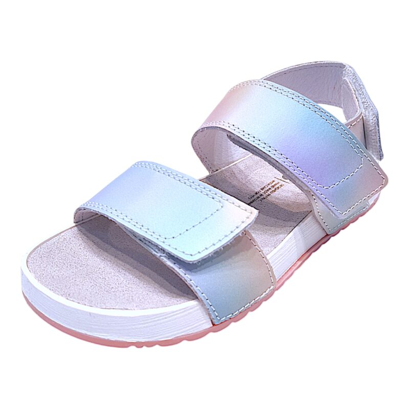 Sandalo sportivo ragazza pink-multicolor con doppio strappo