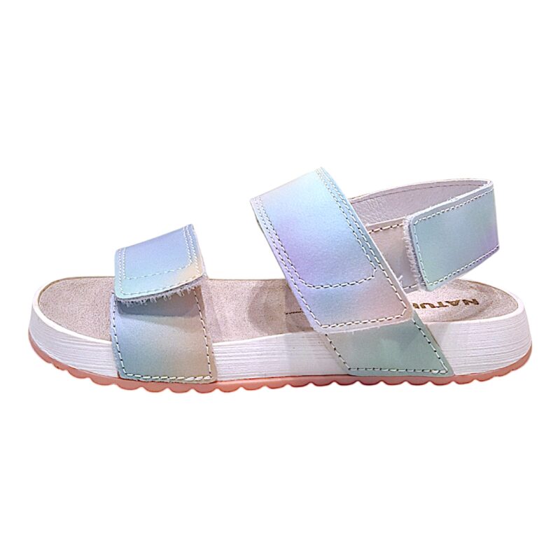 Sandalo sportivo ragazza pink-multicolor con doppio strappo